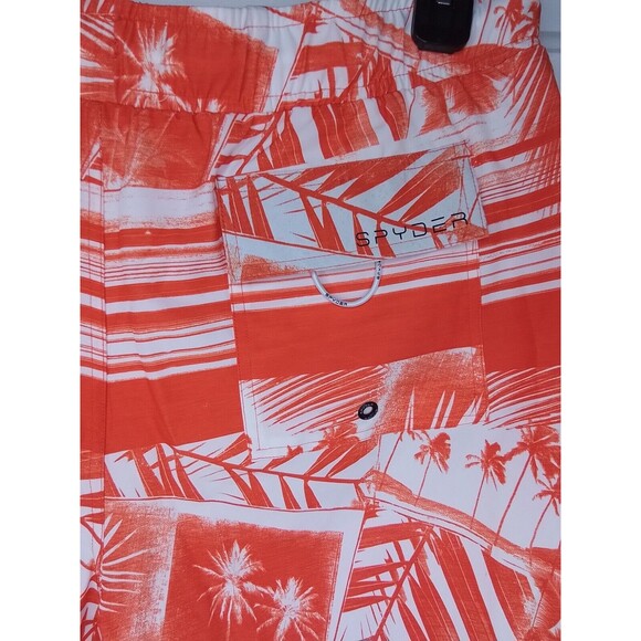 Spyder Swim Volley Trunks Board Shorts Tropical Men's Size XL Orange White New - Picture 3 of 6